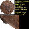 Image 10 : *Highlight Of Entire Auction* 1797 Plain Edge Liberty Cap 1 above 1 C-1, 1/2c Graded xf details USCG