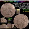 Image 1 : *Highlight Of Entire Auction* 1797 Plain Edge Liberty Cap 1 above 1 C-1, 1/2c Graded xf details USCG
