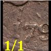 Image 6 : *Highlight Of Entire Auction* 1797 Plain Edge Liberty Cap 1 above 1 C-1, 1/2c Graded xf details USCG