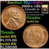 Image 1 : ***Auction Highlight*** 1909-s vdb Lincoln Cent 1c Graded Select Unc BN By USCG (fc)