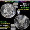 Image 1 : ***Auction Highlight*** 1881-s Morgan Dollar $1 Graded GEM+ DMPL By USCG (fc)
