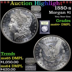 ***Auction Highlight*** 1880-s Morgan Dollar $1 Graded Choice Unc+ DMPL By USCG (fc)