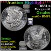 Image 1 : ***Auction Highlight*** 1881-s Morgan Dollar $1 Graded GEM+ DMPL By USCG (fc)