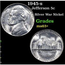 1945-s Jefferson Nickel 5c Grades Select+ Unc