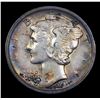 Image 2 : 1919-p Rainbow Toned Mercury Dime 10c Grades xf