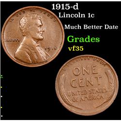 1915-d Lincoln Cent 1c Grades vf++