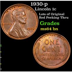 1930-p Lincoln Cent 1c Grades Choice Unc BN