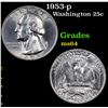 Image 1 : 1953-p Washington Quarter 25c Grades Choice Unc