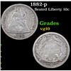 Image 1 : 1882-p Seated Liberty Dime 10c Grades vg+