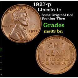 1927-p Lincoln Cent 1c Grades Select Unc BN
