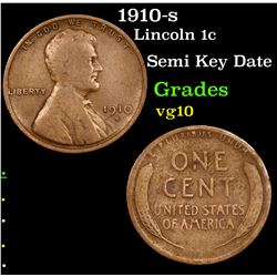 1910-s Lincoln Cent 1c Grades vg+