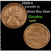 Image 1 : 1910-s Lincoln Cent 1c Grades vg+