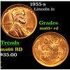 Image 1 : 1955-s Lincoln Cent 1c Grades Gem+ Unc RD