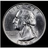 Image 2 : 1954-d Washington Quarter 25c Grades Choice+ Unc
