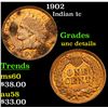 Image 1 : 1902 Indian Cent 1c Grades Unc Details