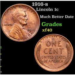 1916-s Lincoln Cent 1c Grades xf