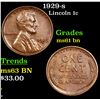 Image 1 : 1929-s Lincoln Cent 1c Grades Unc+ BN