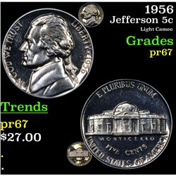 1956 Jefferson Nickel 5c Grades GEM++ Proof