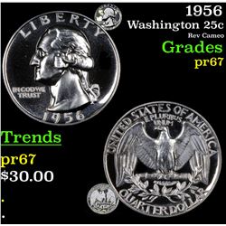 1956 Washington Quarter 25c Grades GEM++ Proof