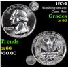 Image 1 : 1954 Washington Quarter 25c Grades GEM+ Proof