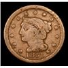 Image 2 : 1851 Braided Hair Large Cent 1c Grades f+