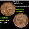 Image 1 : 1910-p Lincoln Cent 1c Grades Select Unc BN
