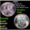 Image 1 : 1986 Silver Eagle Dollar $1 Grades GEM+++ Unc