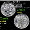 Image 1 : 1940-s Mercury Dime 10c Grades GEM Unc