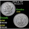 Image 1 : 1878-p 7tf Morgan Dollar $1 Grades xf