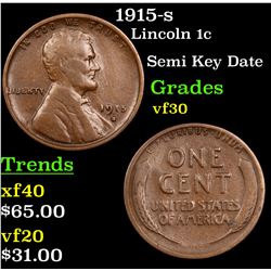 1915-s Lincoln Cent 1c Grades vf++