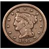 Image 2 : 1845 Braided Hair Large Cent 1c Grades vf+