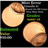 Image 1 : Mint Error Lincoln Cent 1c Grades Choice+ Unc RD