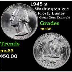 1948-s Washington Quarter 25c Grades GEM Unc