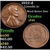 Image 1 : 1922-d Lincoln Cent 1c Grades xf+