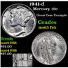 Image 1 : 1941-d Mercury Dime 10c Grades GEM FSB