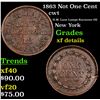Image 1 : 1863 Not One Cent Civil War Token 1c Grades xf details