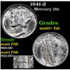 Image 1 : 1941-d Mercury Dime 10c Grades GEM+ FSB