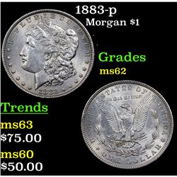 1883-p Morgan Dollar $1 Grades Select Unc