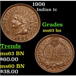 1906 Indian Cent 1c Grades Select Unc BN