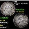 Image 1 : 1828 Capped Bust Half Dollar 50c Grades vf details