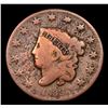 Image 2 : 1833 Coronet Head Large Cent 1c Grades f+