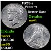 Image 1 : 1923-s Peace Dollar $1 Grades Select Unc