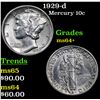 Image 1 : 1929-d Mercury Dime 10c Grades Choice+ Unc