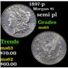 Image 1 : 1897-p Morgan Dollar $1 Grades Select Unc