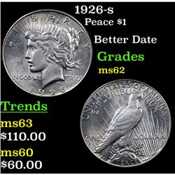 1926-s Peace Dollar $1 Grades Select Unc