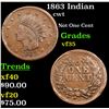 Image 1 : 1863 Indian Civil War Token 1c Grades vf++