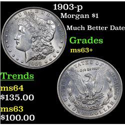 1903-p Morgan Dollar $1 Grades Select+ Unc