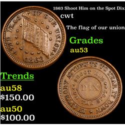 1863 Shoot Him on the Spot Dix Civil War Token 1c Grades Select AU