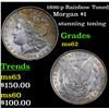 Image 1 : 1896-p Rainbow Toned Morgan Dollar $1 Grades Select Unc