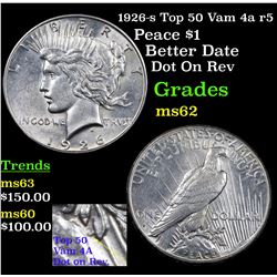 1926-s Top 50 Vam 4a r5 Peace Dollar $1 Grades Select Unc